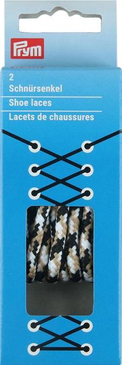 Image du produit Prym Lacet rond 5 mm 120 cm noir/blanc/beige 1 paire (120 cm)