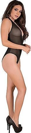Actual product image Magic Silk Deep Plunge Teddy Bear With Snap Crotch (S, M)