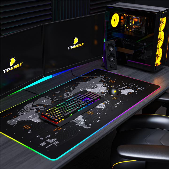 Actual product image Titanwolf RGB gaming mouse pad (3XL)