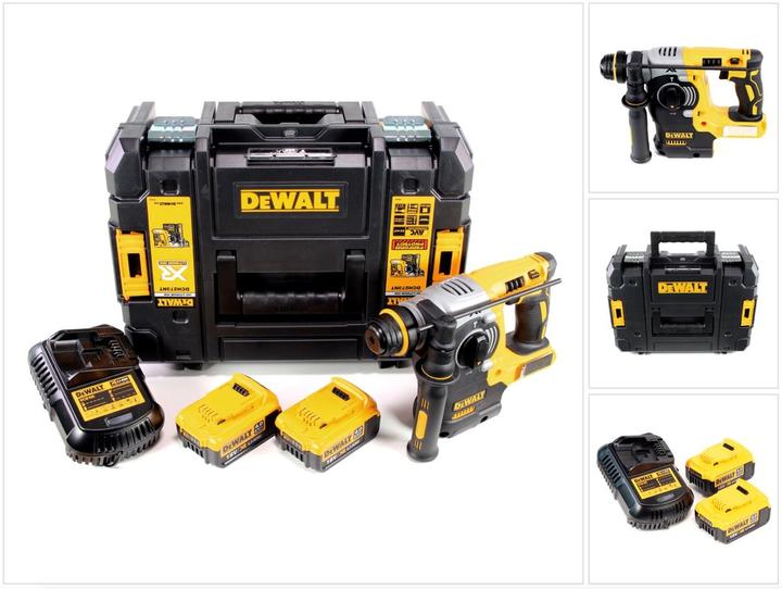 Productafbeelding DeWalt DCH 273 M2 Accu combihamer 18V 2,1J SDS-Plus Brushless + 2x accu 4,0Ah + lader + TSTAK (Oplaadbare batterij)