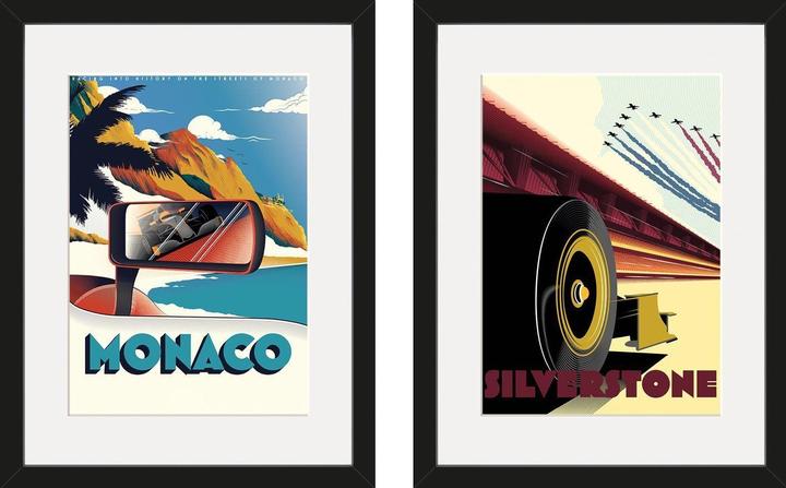 Image du produit Universal Textiles - Impression encadrée MONACO SILVERSTONE (40 x 30 cm)