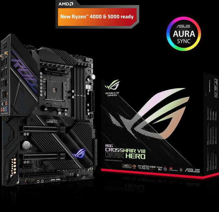 Produktbild ASUS Rog Crosshair Viii Dark Hero (AM4, AMD X570, ATX)