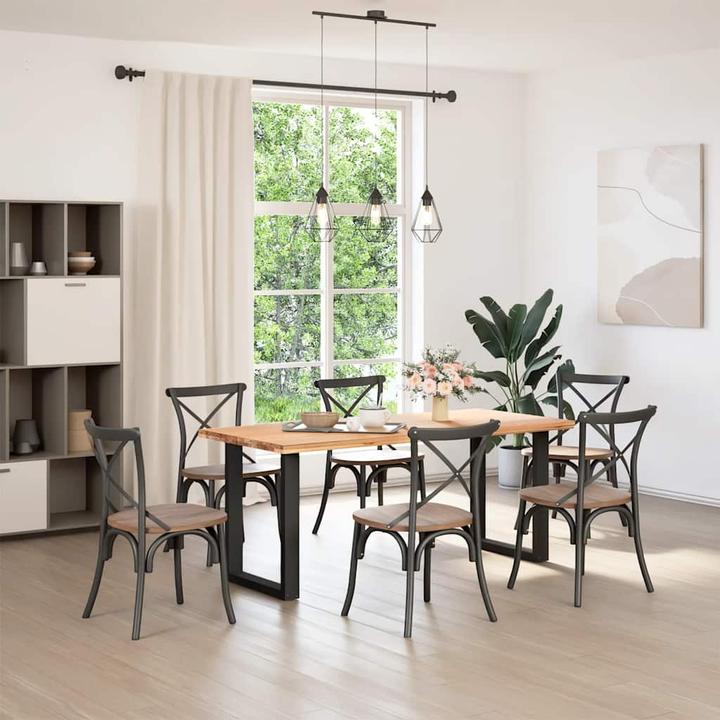 Image du produit VidaXL Pieds de table basse en U 2 pcs. noir 60x(72-73) cm acier Pied de table