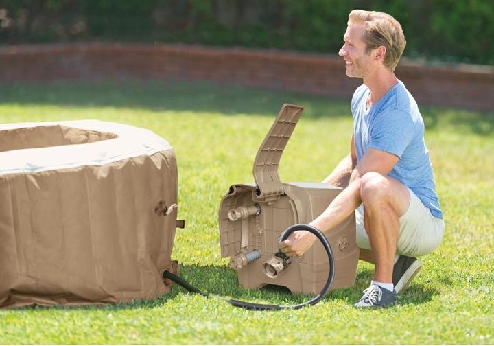 Immagine prodotto Intex PureSpa Bubble Massage Idromassaggio gonfiabile Ø196 x 71 cm - Sahara Tan
