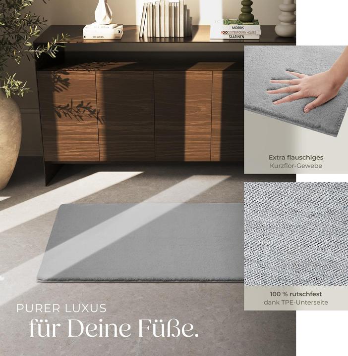 Produktbild tectake Kurzflorteppich Soft Zone (80 x 150 cm)