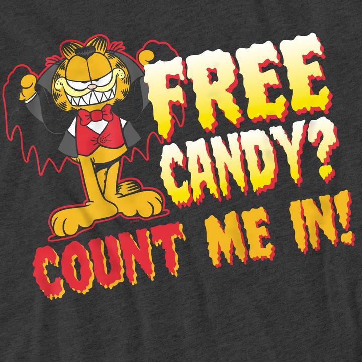 Actual product image Garfield Unisex Adult Count Me In T-Shirt (S)