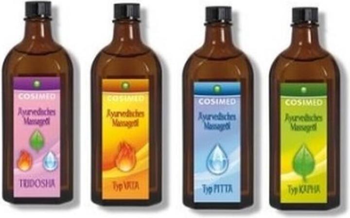 cosiMed Ayurvedische Massageöle, 4x 250 ml Flaschen im Set (1000 ml)