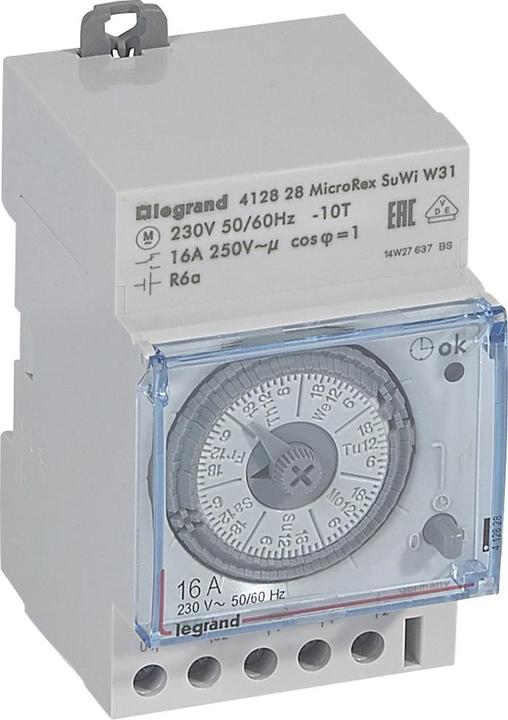 Actual product image Legrand MicroRex Plug and Play W31 412828 230V Weekly Time Switch