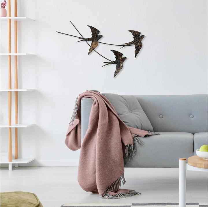 Immagine prodotto Wallxpert Decorazione da parete Uccello rondine 42 x 70 cm, metallo (42 x 70 cm)