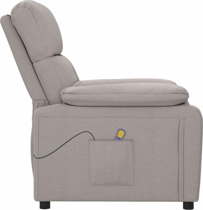 Actual product image VidaXL Massage armchair TV armchair Relax armchair Recliner armchair Taupe fabric