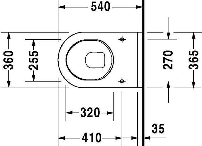Actual product image Duravit Wall-hung WC set Starck 3 low-level WC with splash rim white without coating 42000900A1