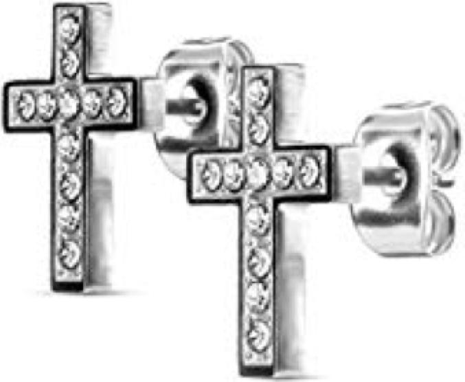 Produktbild Studex Sensitive Ohrstecker Kreuz Kristall (Edelstahl)
