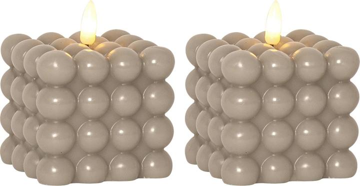 Immagine prodotto Star Trading Candela a bolle di | Candele LED con funzione timer | Candele a LED con fiamma tremolan (2 x)