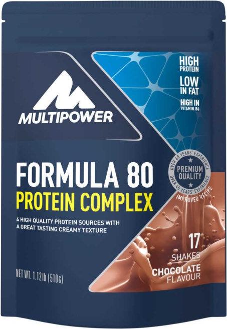 Actual product image Multipower Formula 80 Protein Complex Chocolate bag (510g) (Chocolate, 510 g)