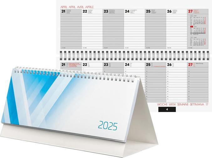 Produktbild Simplex Quertimer 2025 243WGM.25 1W/2S weiss ML 29.7x10.5cm (29.7 x 10.5 cm, Deutsch)