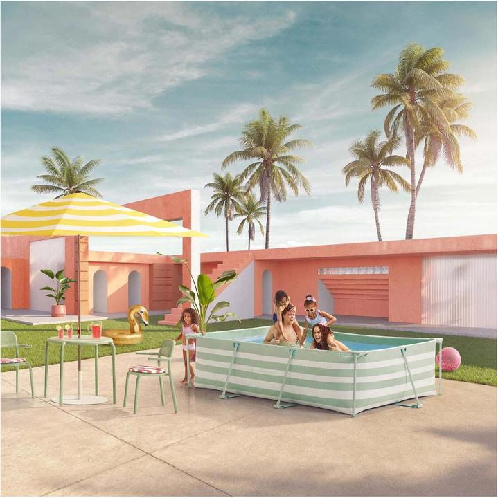 Actual product image Swim Essentials luxury pool with green stripes (300 x 200 x 75 cm)