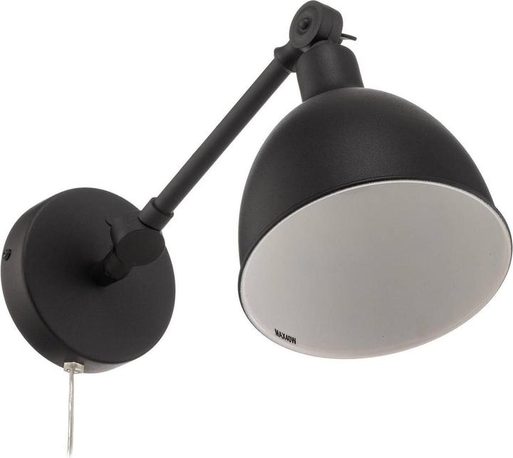 Image du produit By Rydens Bazar Mini lampe murale avec prise noire (E27)