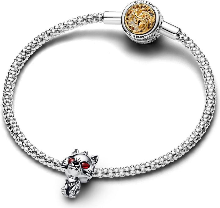 Actual product image Pandora Game of Thrones Shadow Wolf Spirit Charm (925 Sterling silver)