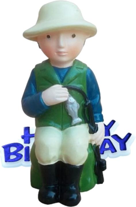 Actual product image Creative Fisherman Design Birthday Party Cake Topper