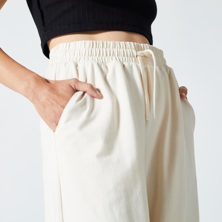 Actual product image Domyos Jogginghose Damen weit - 520 cremeweiss (W30/L31)