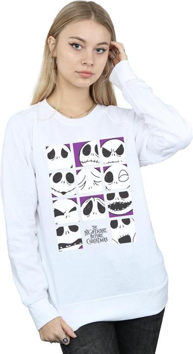 Immagine prodotto Disney Nightmare Before Christmas Many Faces Of Jack Squares Felpa Donna (XXL)