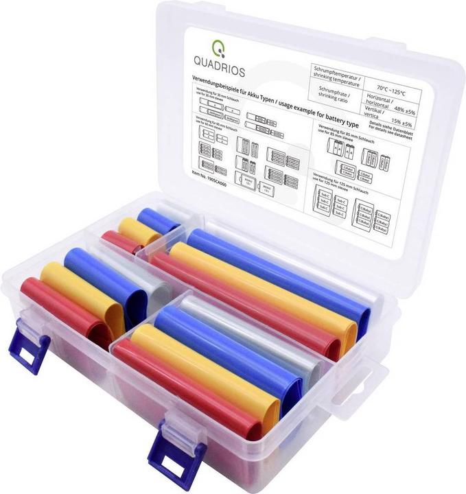 Quadrios AkkuSchrumpfschlauchSet 21 Flachmass 30 bis 125 (16 x)