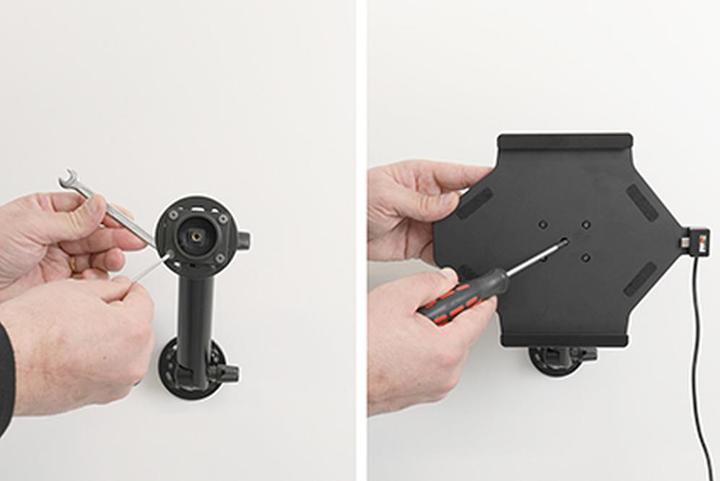 Produktbild Brodit Halter Aktiv USB, 12/24V, für SAMSUNG Galaxy Tab A9+, inkl. USB-Ladegerät