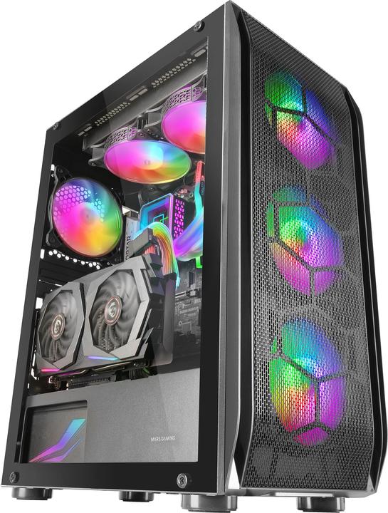 Actual product image Mars Gaming Boitier Moyen Tour E-Atx Mc-Kx RGB Avec Panneau Vitré (Noir) (ATX, mATX, Mini-ITX)