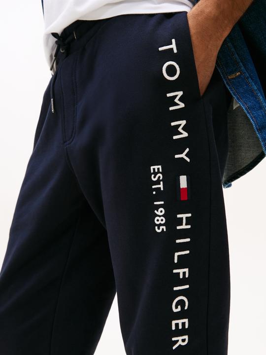 Actual product image Tommy Hilfiger Mens Tommy Logo Sweatpants Cotton Sweatpants, Blue (Desert Sky), M (M)
