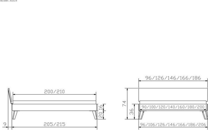 Actual product image Hasena Ancona20 (160 x 200 cm)
