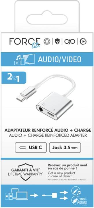 Energy Label Force Power 2-in-1 adapter (USB Type C)