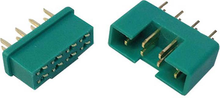 Produktbild Modellbau Lindinger servosteckverbindung 8-polig 1paar grün 1x stecker 1x buchse