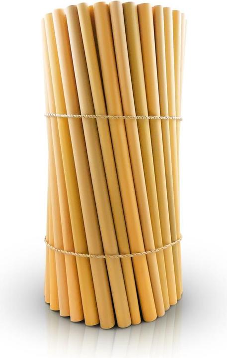 Actual product image Bam Baw Eco-friendly bamboo straws with cleaning brush, 14 cm x 50 pieces (BAW04343) (50 x)