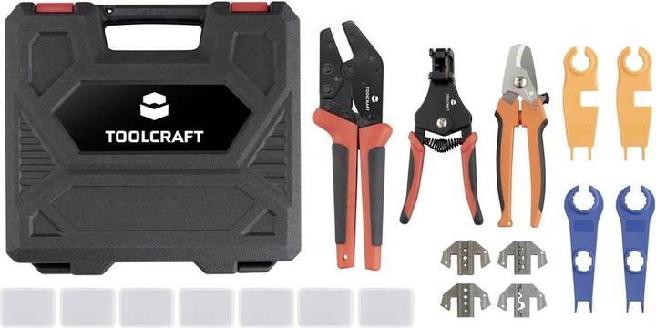 Produktbild Toolcraft TO-9660084 Solar Installations Werkzeug Set MC3 & MC4 Verbindungen (18 Stk.)
