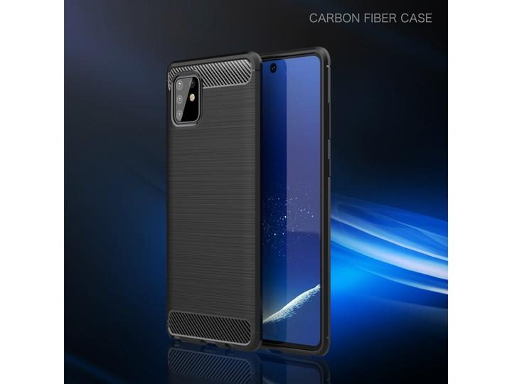 Actual product image Screenguard Samsung Galaxy Note10 Lite Cover Carbon Brushed Soft TPU (Samsung Galaxy Note 10 Lite)