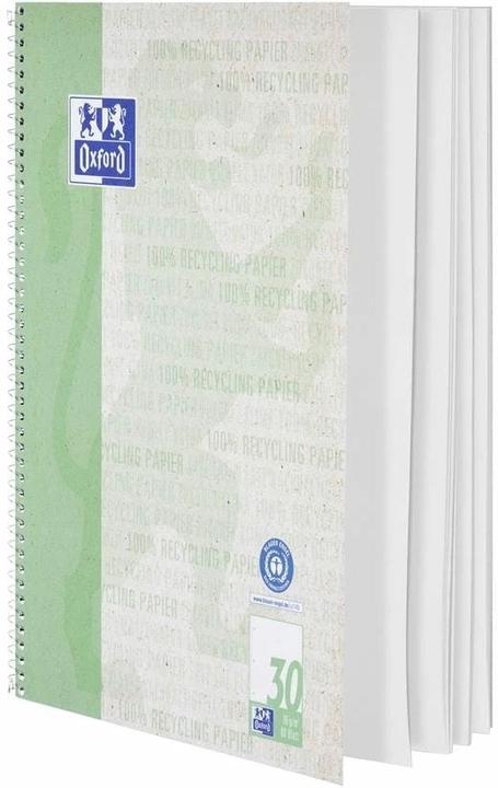 Produktbild Oxford Recycling Collegeblock, A4+ (A4+, Blanko, Weicher Einband)