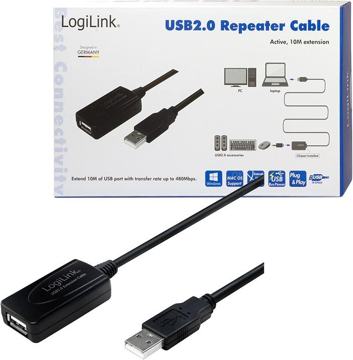 Actual product image LogiLink USB A - A (10 m, USB 2.0)