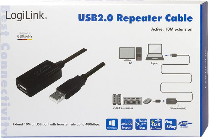 Actual product image LogiLink USB A - A (10 m, USB 2.0)