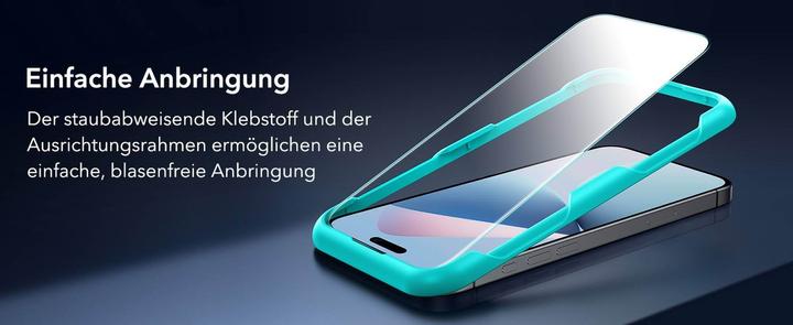 Immagine prodotto ESR Protezione del display in vetro temperato (1 Pezzo/i, Apple iPhone 16 Pro Max)