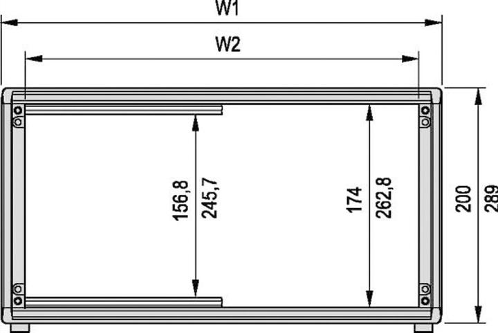 Image du produit Schroff Boîtier 4 et 6 U, non blindé - PROPAC PRO GEH.4HE 84TE 446T (84 HE, Rack 19 pouces)