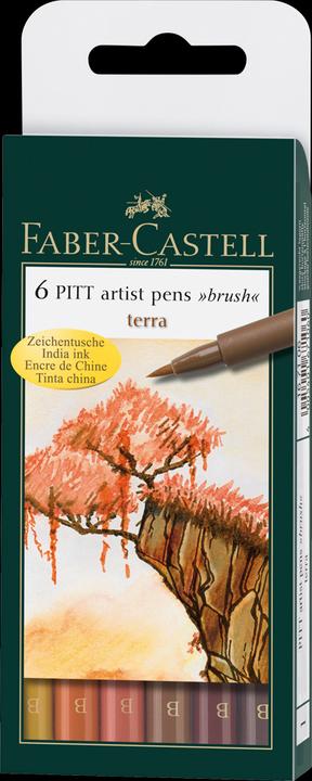 Immagine prodotto Faber-Castell PITT Artist Pen Case Terra (Marrone, 6 x)