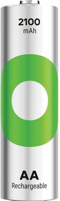 Actual product image GP Batteries GP ReCyko Rechargeable Battery, Size AA, 2100 mAh, 2-pack (2 pcs., AA, 2100 mAh)