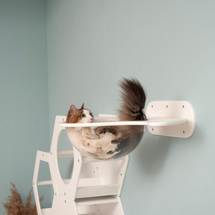 Actual product image Wowhelperco Climbing wall for cats 8-piece (White)