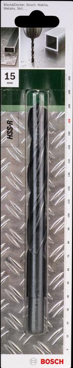 Produktbild Bosch Zubehör Metallbohrer HSS-R, DIN 338 D= 15,0 mm L= 169 mm (15 mm)