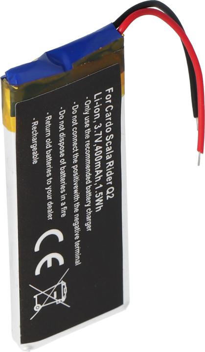 Produktbild Cardo Akku passend für Scala Rider Q2 Akku, Scala Rider Q2 Pro (1 Stk., Gerätespezifisch, 400 mAh)