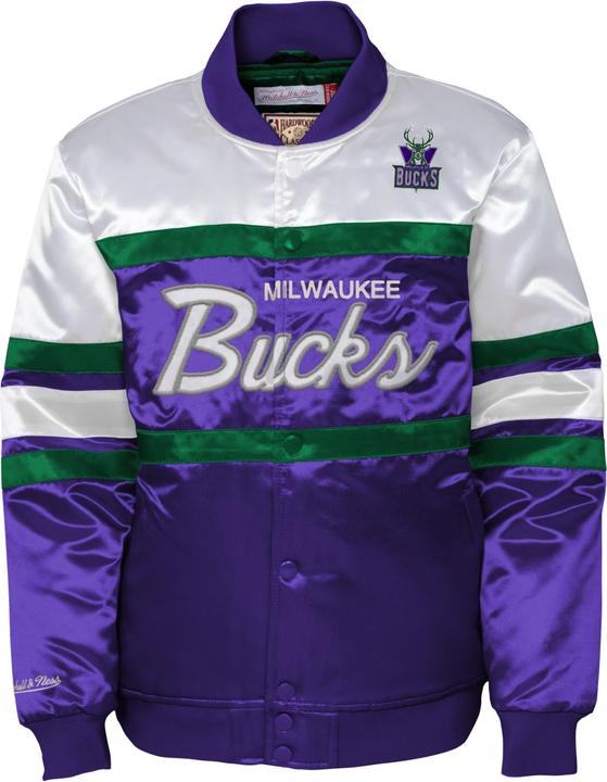 Image du produit Mitchell & Ness Enfants Heavyweight Satin Veste - Milwaukee Bucks (18)