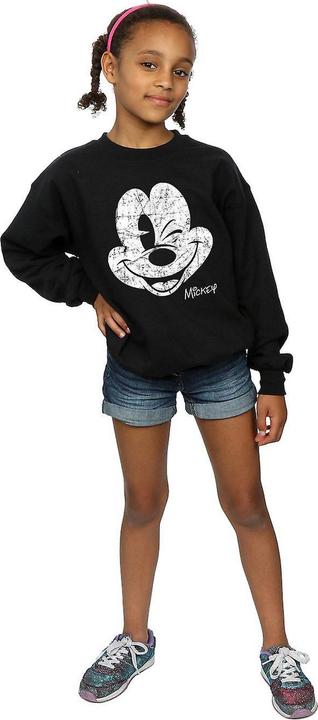Actual product image Disney Girls Mickey Mouse Face Cotton Sweatshirt (152, 158)