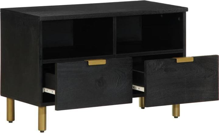 Immagine prodotto VidaXL Mobile TV Mobile TV basso Tavolo TV in legno nero (70 x 33 x 46 cm)
