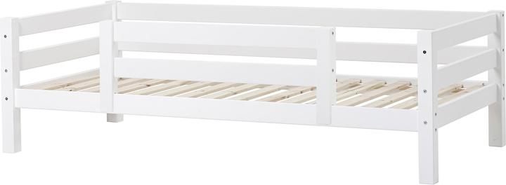 Produktbild Hoppekids ECO Luxury Junior Bett 90x200cm mit 1/2 Rausfallschutz, Flexibler Lattenrost, Weiss (90 x 200 cm)