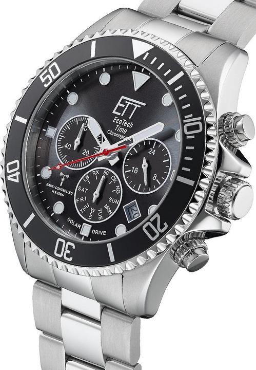 Produktbild ETT EGS-11607-25M (Uhr mit Schmuckstein, Chronograph, Gangreserveanzeige, Lünette drehbar links, Funkuhr, 44 mm)